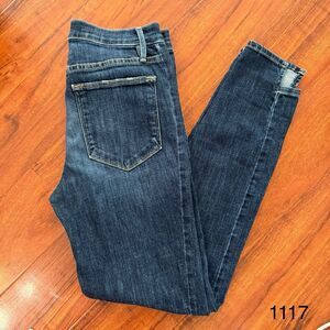 FRAME Le High Skinny Harway Denim Jeans Sz 28 Dark Wash Blue Stretch High Rise